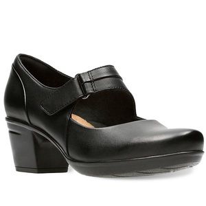 Clarks Leather Mary Jane Heels